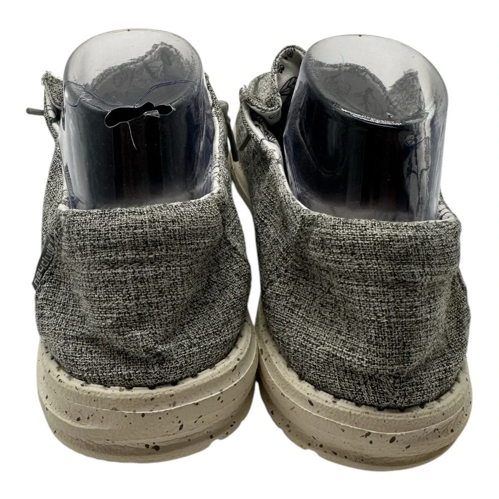 Hey Dude Wendy Linen Shoes Womens 10 Iron Grey Slip On Lightweight Loafer Casual